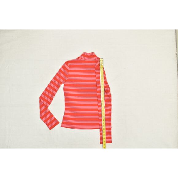 Maeve Anthropologie Sweater Womens Small Pink Striped Turtleneck Long Sleeve Top - Picture 6 of 8